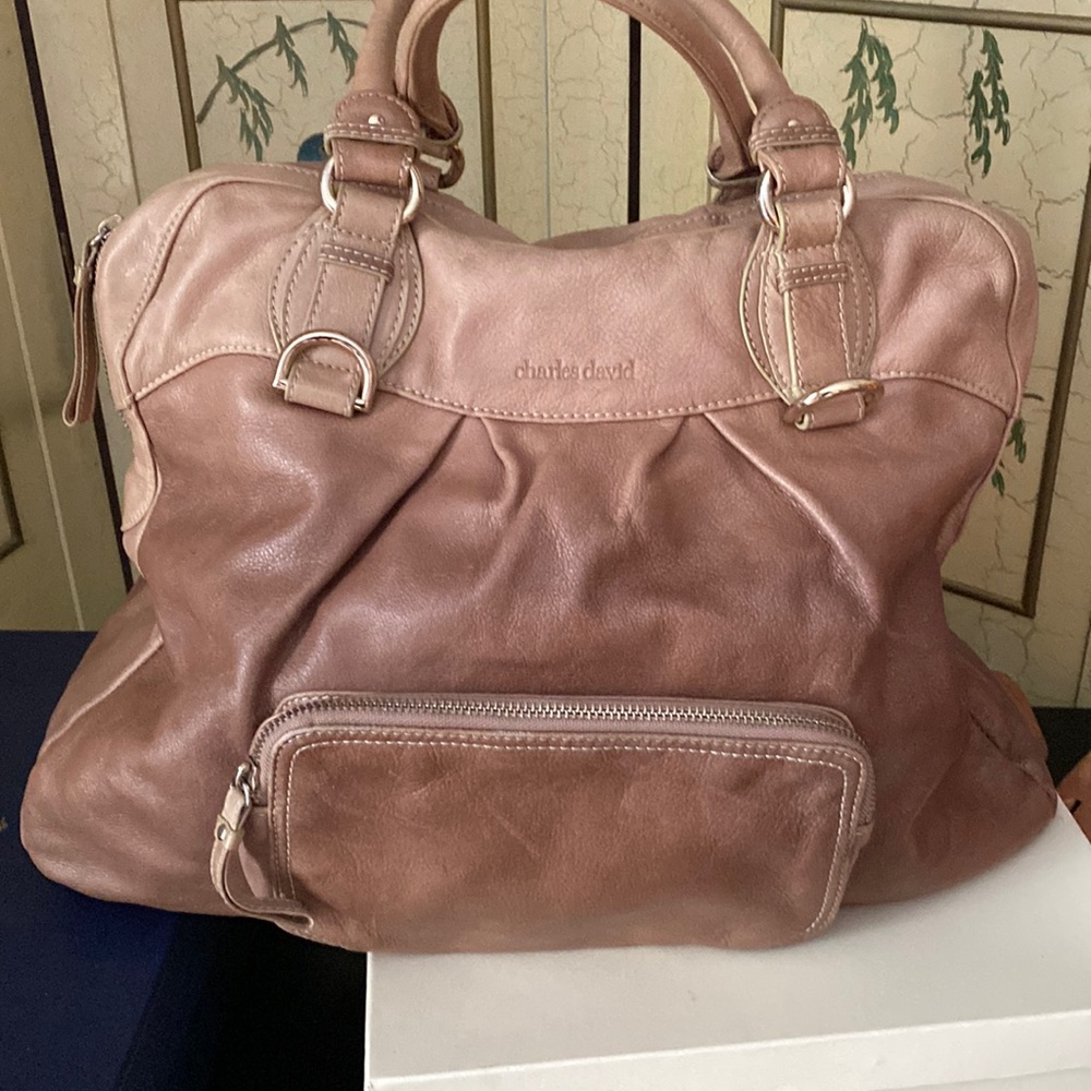 Charles david large leather bag